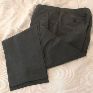 Mid grey bonobos flat front trousers